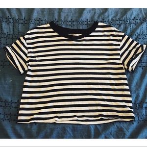 Divided Tops - Black and white stripe top Divided Tops - Black and white stripe top
